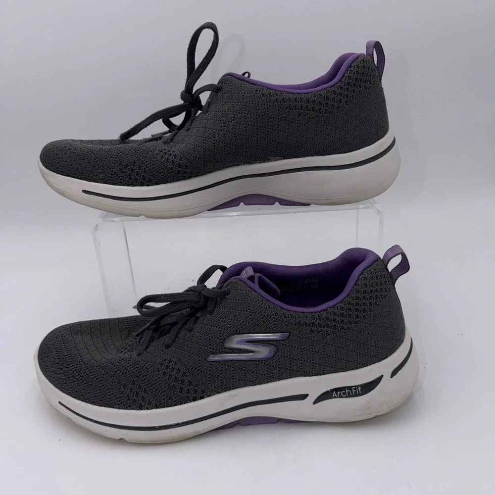 Skechers Shoes Womens 9.5 Go Walk Arch Fit Unify Comfort Sneakers Gray‎ Lavender